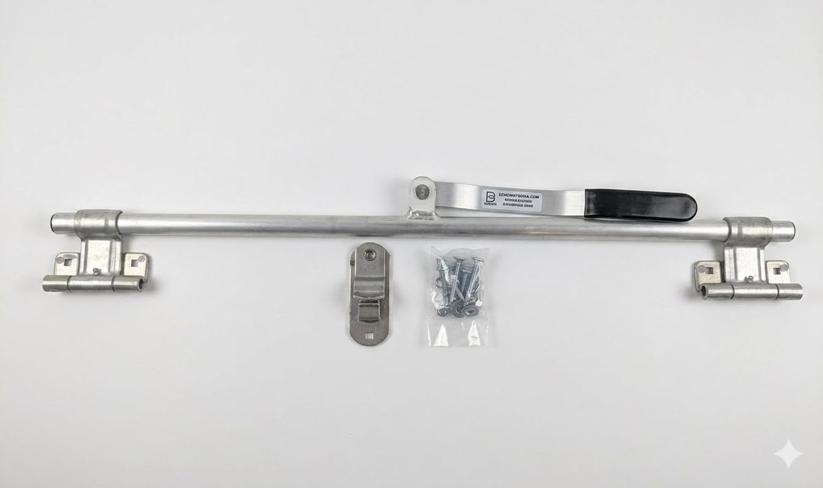 Trailer Door Cam Lock Latch Replacement Assembly 48″ Cam Lock for Cargo, Enclosed, Horse and Utility Trailers Aluminum- Two Hinged. SS Hasp| Hardware.Grease Zerks to Deter Corrosion.