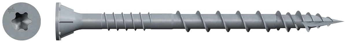 Simpson Strong-Tie DSVG212S Deck-Drive DSV Wood Screw (Collated) — #10 x 2-1/2 in. T25 6-Lobe, Gray (1000-Qty)