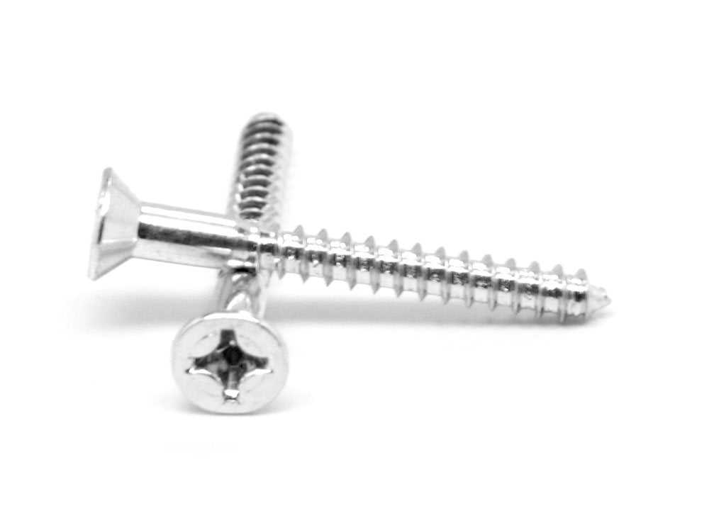 #5 x 1 1/4' Wood Screw Phillips Flat Head Low Carbon Steel Zinc Plated Pk 5000