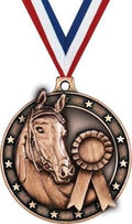 Crown Awards Horse Medals - 2' Bronze Horse Race Award Medals Prime