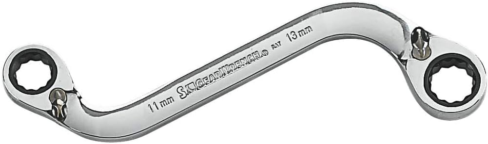GEARWRENCH 5 Pc. 12 Pt. Reversible S-Shape Double Box Ratcheting Wrench Set, Metric - 85299