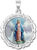 PicturesOnGold.com Miraculous Medal Necklace Catholic Virgin Mary Pendant Round Pendants for Women & Men Crafted in 10K/14K Yellow or White Gold & Sterling Silver Christian Gifts for Men & Women or First Communion Gifts for Boys or Girls