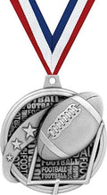 Football Medals - 2' Kudos Kids Football Award Medals Silver Prime