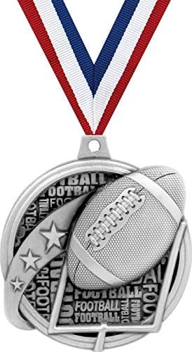 Football Medals - 2' Kudos Kids Football Award Medals Silver Prime