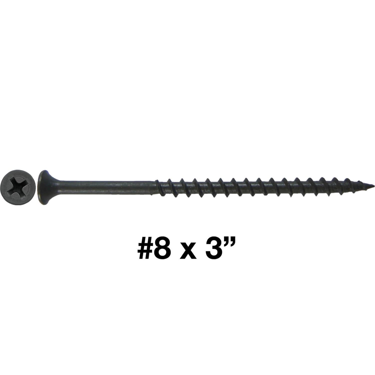 8 x 3 COARSE Thread Gray Phosphate Drywall Screws, Drywall, Gypsum Board, Sheet Rock, Plasterboard Screws. CASE Qty 42 Boxes - 3,234 Screws