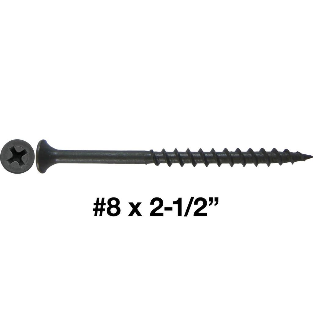 Gray Phosphate Drywall Screws: #8 x 2-1/2' COARSE Thread Drywall, Gypsum Board, Sheetrock, Plasterboard Screws. Use for Low Cost, All Purpose Wood Screws (21 POUNDS 2500 Approx. Screw Count)