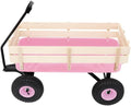 Pink Foldable Handle Cart for Gardening Supplies, Folding Heavy Duty Utility Wagon for Outdoor Sports,Portable Utility Cart, Rolling Carts, Sports Wagon with Wheels