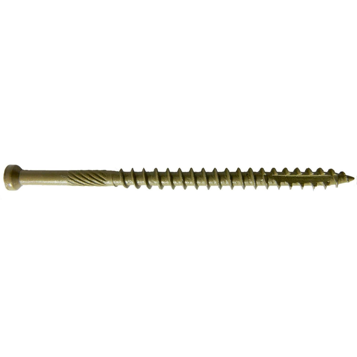 7 x 2-1/2' Bronze Coated Tiny Finish Head Multipurpose Wood Screw - Torx/Star - ACQ Compatible CASE Qty 42 Boxes 5,922 Screws
