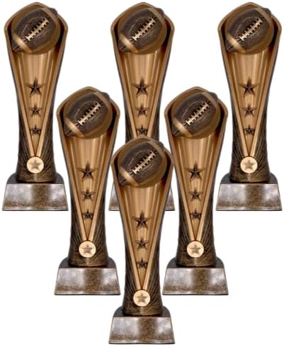Express Medals 6 Pack of 12 Inch Tall Cobra Football Trophy Awards Boys Girls Mens Women Youth Team Trophies Award Tournament Champion Winner Event Prize Gift CA264