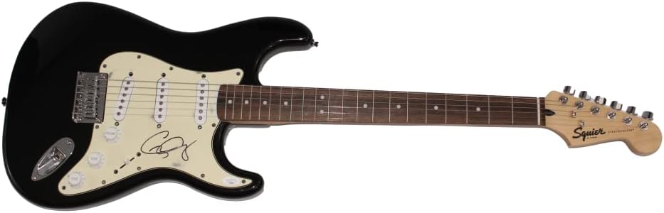 GARY CLARK JR SIGNED AUTOGRAPH FULL SIZE BLACK FENDER STRATOCASTER ELECTRIC GUITAR C W/ JAMES SPENCE JSA AUTHENTICATION - WORRY NO MORE, 110, BLAK AND BLU, THE STORY OF SONNY BOY SLIM, THIS LAND, VERY RARE