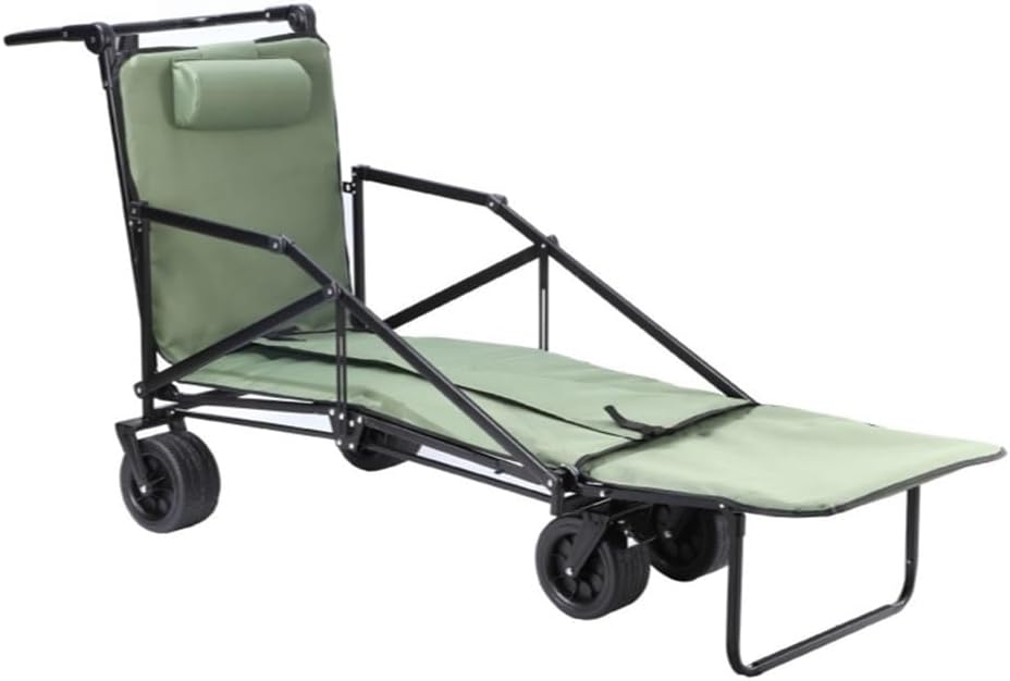Wagons Carts Foldable, Heavy Duty Wagons, Multifunctional Folding Wagon, Collapsible Wagon with Wheels for Shopping, Sports, Camping(Green)