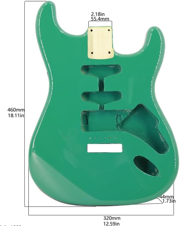 Electric Guitar Body Alder S-S-H Body for Fender Stratocaster Style Electric Guitar Unfinished Replacement Accessory DIY, Sunset Yellow，GSB25A (SSH02)