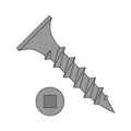 #8 x 2' Coarse Drywall Screws/Square/Bugle Head/Steel/Black Phos (Carton: 2,000 pcs)