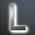 Backlit LED Illuminated House Numbers For Outside 18', Stainless Steel Modern Lighted Address Signs For Home, Illuminated Address Numbers, Brushed Silver, White Light,L