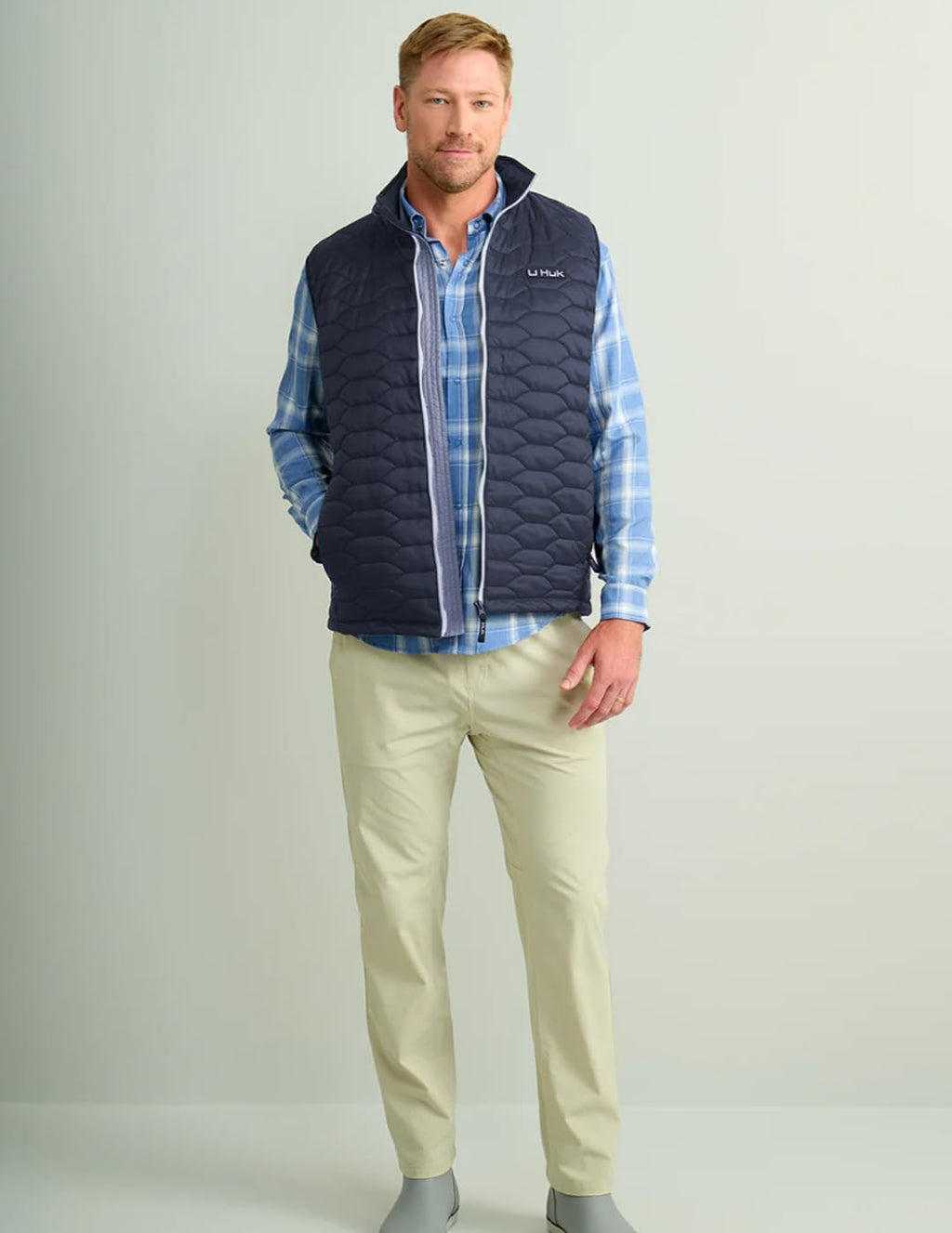 HUK - Men's Scale Vest, DWR Insulated Performance Fishing Vest