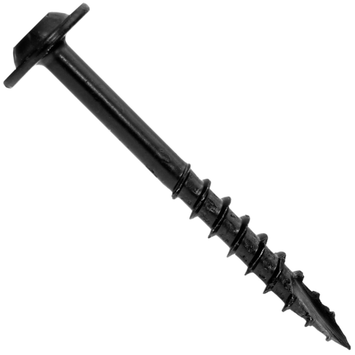 8 x 1-5/8' Black Round Truss Head Multipurpose Exterior Coated Modified Cabinet Wood Screw - CASE Qty 42 Boxes 6,762 Screws