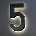 18 Inch Backlit LED Illuminated Home Address Numbers Modern Lighted Up House Numbers Stainless Steel Hand-Polished Waterproof For House Address Signs,5
