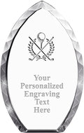 Crown Awards Custom Engraved Tear Drop Corporate Crystal Trophy Gift, 9' Tear Drop Personalized Award