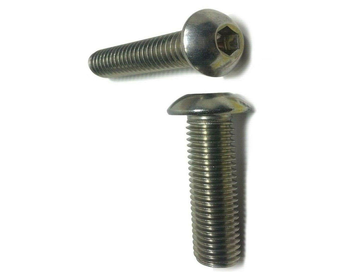 Pr-Mch Package of 250, 3/8-16 x 1 1/4' Button Head Socket Cap Screw Stainless Steel Metal Screws Bolts Set Kit #DR-D7225D