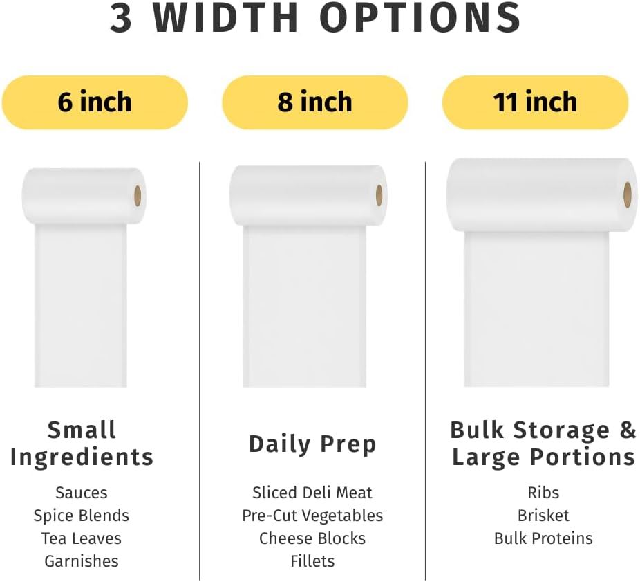 OutOfAir 11' x 25' Vacuum Sealer Bags Rolls 40 Pack (Bulk Case) - Heavy Duty 7 Layer 4 Mil Plastic, BPA Free, Food Safe, Fits All Vacuum Sealer Machines, Sous Vide Compatible