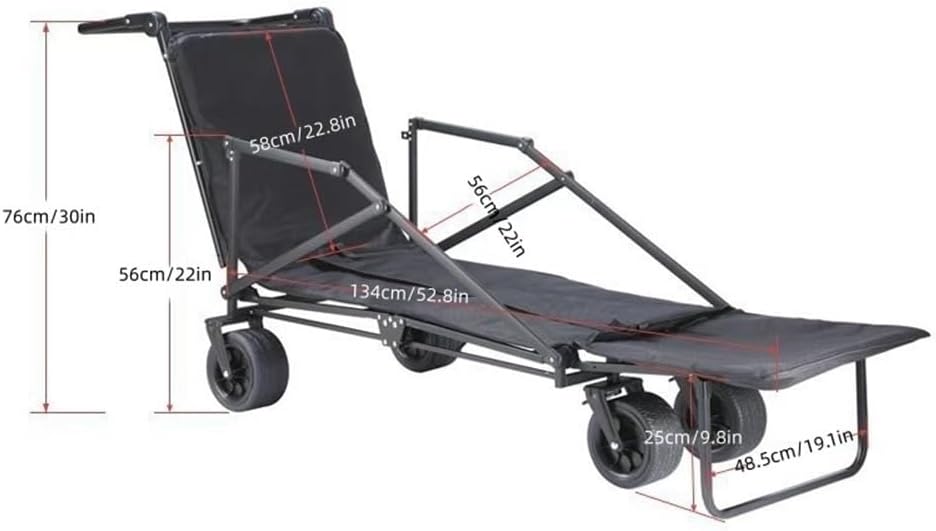 Wagons Carts Foldable, Heavy Duty Wagons, Multifunctional Folding Wagon, Collapsible Wagon with Wheels for Shopping, Sports, Camping(Brown)
