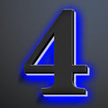Illuminated LED Address Number 16 Inch, Backlit Illuminated LED House Number For Outside, Lighted Home Address Signs, Large Modern Metal House Number With Lights,4