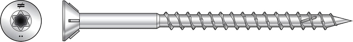 Simpson Strong-Tie SSDWP3S305 Deck-Drive DWP Wood SS Screw (Collated) #10 x 3 in. T25 6-Lobe Type 305 (1000-Qty)