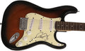 GARY CLARK JR SIGNED AUTOGRAPH FULL SIZE FENDER STRATOCASTER ELECTRIC GUITAR C W/JAMES SPENCE JSA AUTHENTICATION - WORRY NO MORE, 110, BLAK AND BLU, THE STORY OF SONNY BOY SLIM, THIS LAND, VERY RARE