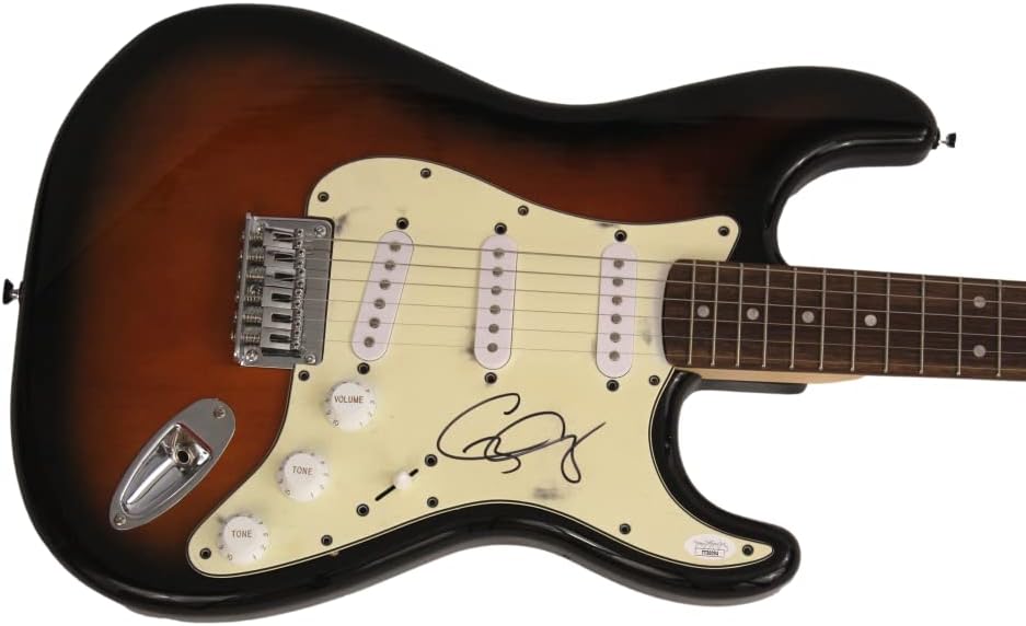 GARY CLARK JR SIGNED AUTOGRAPH FULL SIZE FENDER STRATOCASTER ELECTRIC GUITAR C W/JAMES SPENCE JSA AUTHENTICATION - WORRY NO MORE, 110, BLAK AND BLU, THE STORY OF SONNY BOY SLIM, THIS LAND, VERY RARE