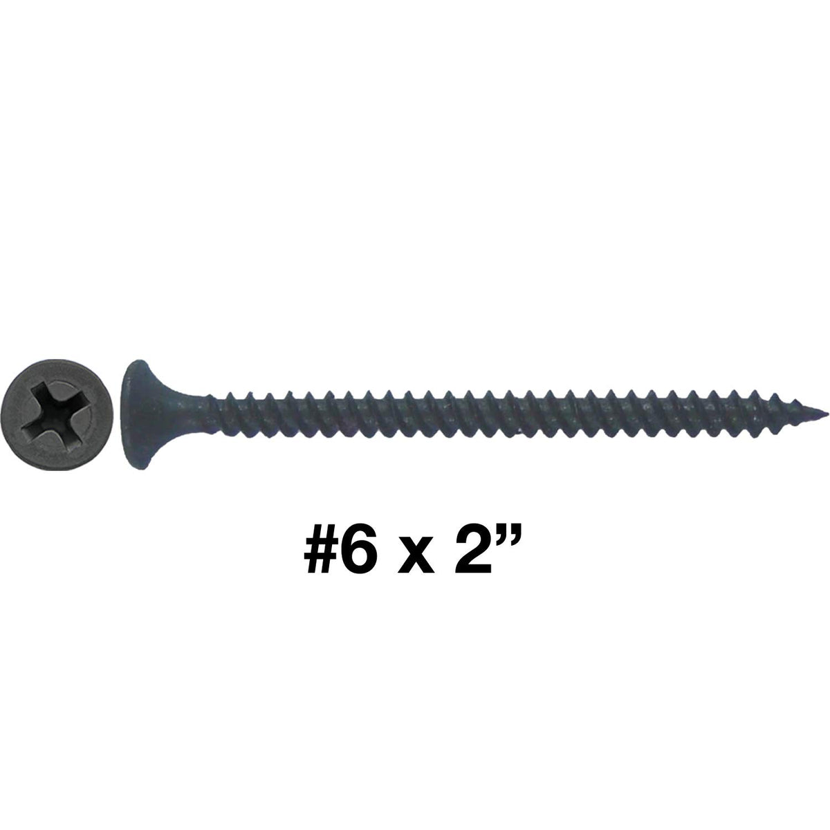 Gray Phosphate Drywall Screws: #6 x 2 FINE Thread Drywall, Gypsum Board, Sheetrock, Plasterboard Screws. Use for Low Cost, All Purpose Wood Screws (20 POUNDS - 3,500 Approx. Screw Count)