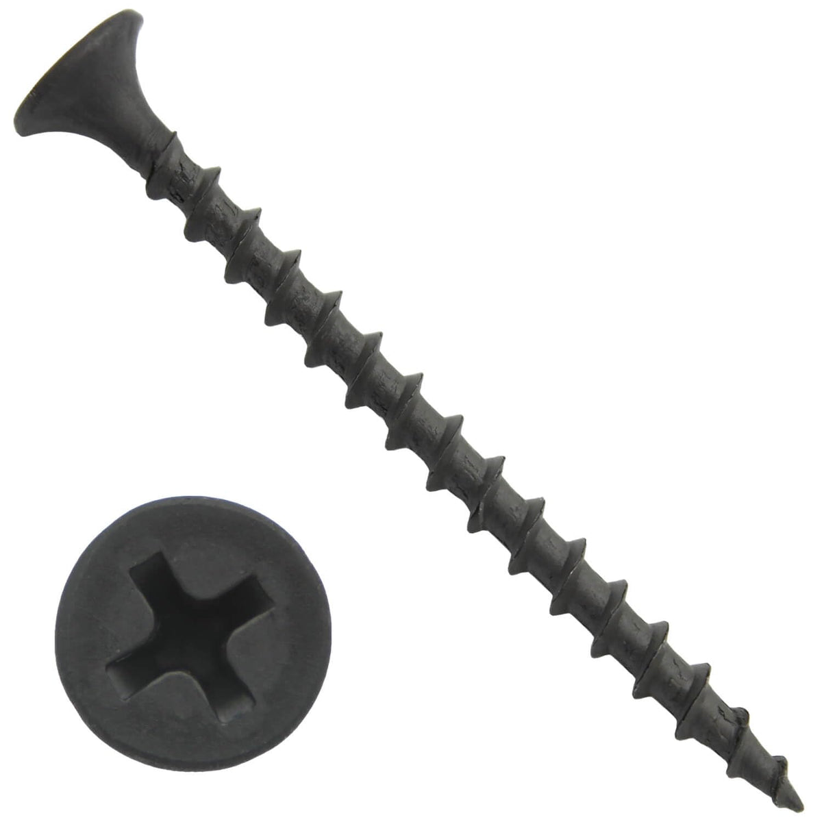 #6 x 2 COARSE Thread Gray Phosphate Drywall Screws, Drywall, Gypsum Board, Sheet Rock, Plasterboard Screws. CASE Qty 9 Boxes - 7,875 Screws