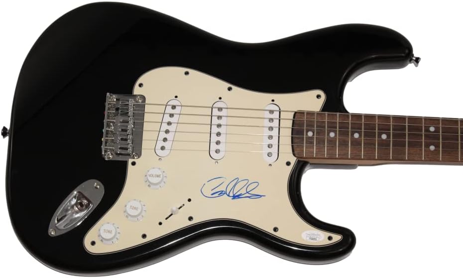 GARY CLARK JR SIGNED AUTOGRAPH FULL SIZE BLACK FENDER STRATOCASTER ELECTRIC GUITAR B W/ JAMES SPENCE JSA AUTHENTICATION - WORRY NO MORE, 110, BLAK AND BLU, THE STORY OF SONNY BOY SLIM, THIS LAND, VERY RARE
