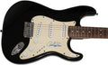 GARY CLARK JR SIGNED AUTOGRAPH FULL SIZE BLACK FENDER STRATOCASTER ELECTRIC GUITAR B W/ JAMES SPENCE JSA AUTHENTICATION - WORRY NO MORE, 110, BLAK AND BLU, THE STORY OF SONNY BOY SLIM, THIS LAND, VERY RARE