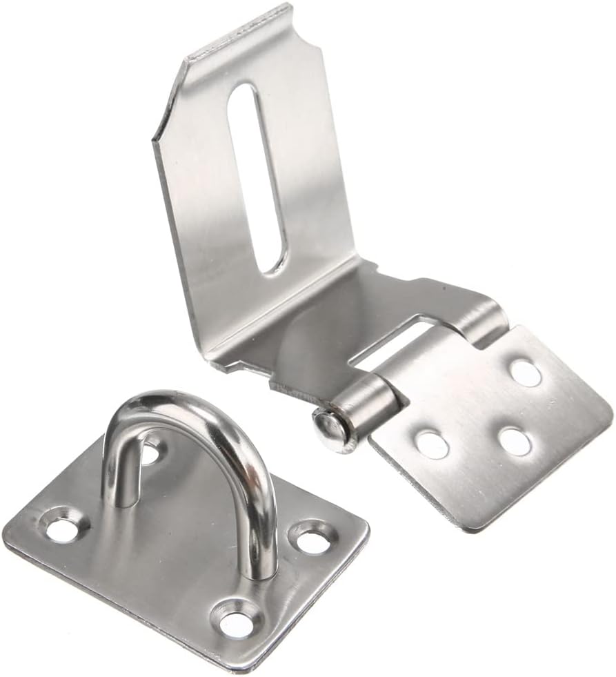 JSEIAJB Stainless Steel Door Lock Buckle Hasp Staple Gate Shed Latch Plate Clasp for Padlock Security