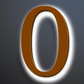 Illuminated Address Sign 16 Inch, Backlit LED Illuminated House Number For Outside, Stainless Steel Lighted Address Numbers, Modern, Trendy Signs, Brown, White Light,0