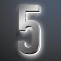 Illuminated LED House Numbers, Backlit LED Illuminated Home Address Number, Up-Scale Modern Look, Lighted House Numbers, Modern Lighted Up Address Numbers For Outside,18 Inch/450mm,5