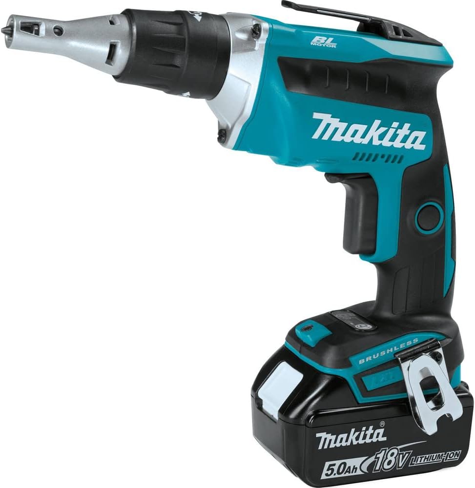 Makita XSF03T 18V LXT Lithium-Ion COMPACT Brushless Cordless Drywall Screwdriver Kit (5.0Ah)