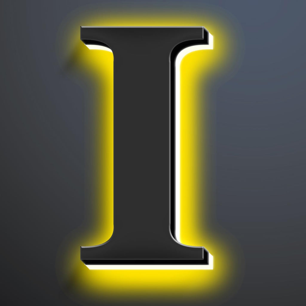 Backlit LED Illuminated House Numbers For Outside 16 Inch, Stainless Steel, Illuminated Home Address Numbers, Modern Lighted Address Signs For House, Black Finishes,I