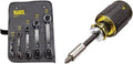 Klein Tools 5-Piece Reversible Ratcheting Box Wrench Set and 8-in-1 Adjustable Magnetic Stubby Screwdriver