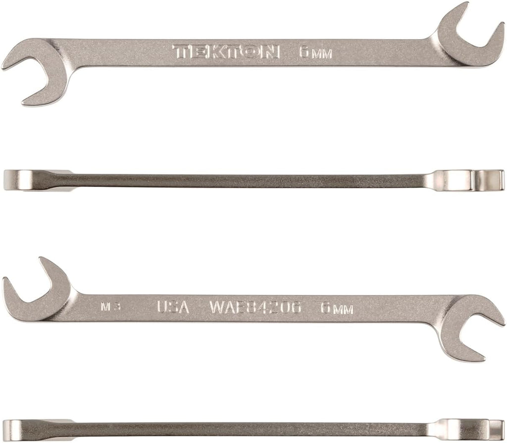 TEKTON 6 mm Angle Head Open End Wrench | WAE84206 | Made in USA