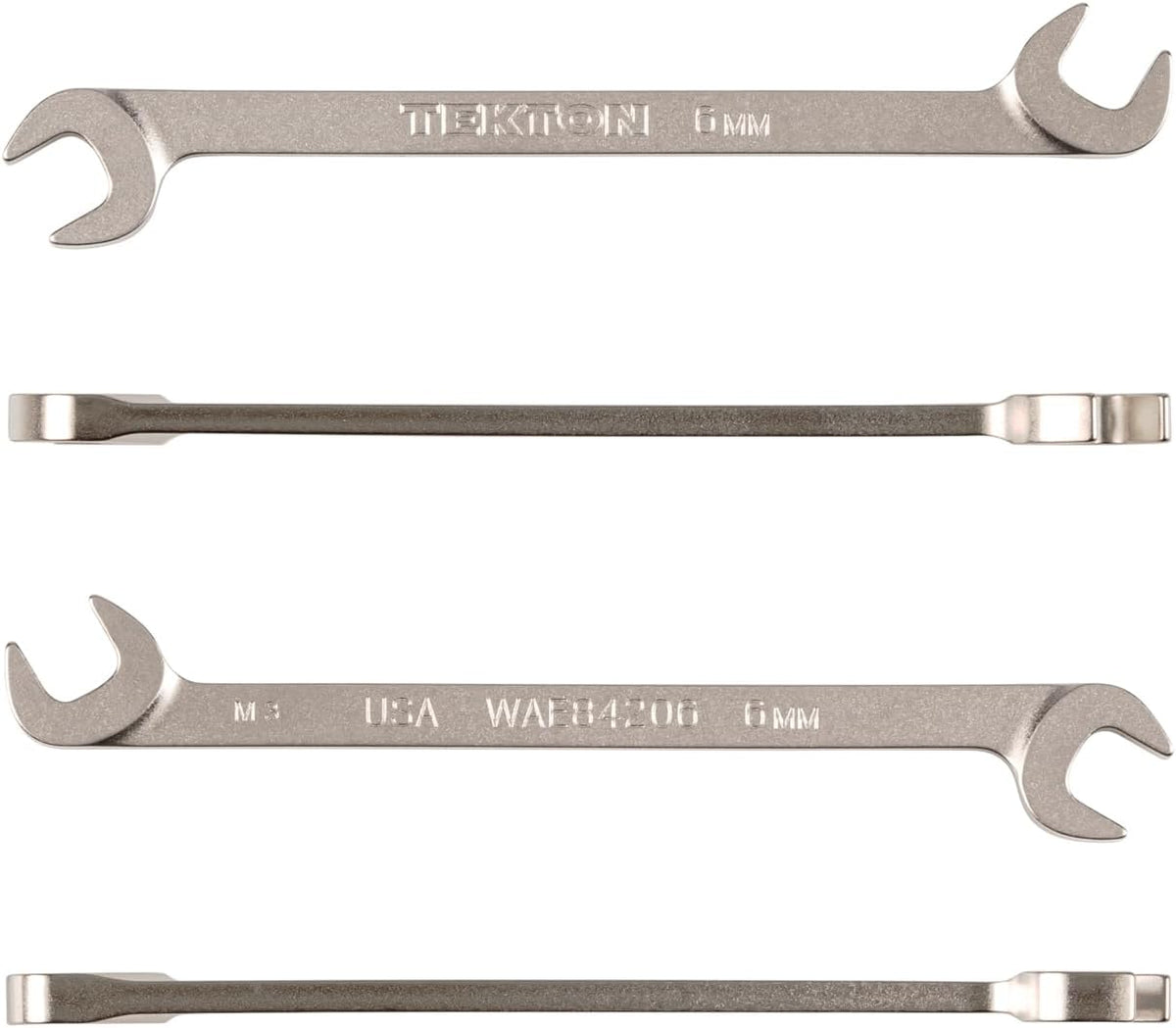 TEKTON 6 mm Angle Head Open End Wrench | WAE84206 | Made in USA
