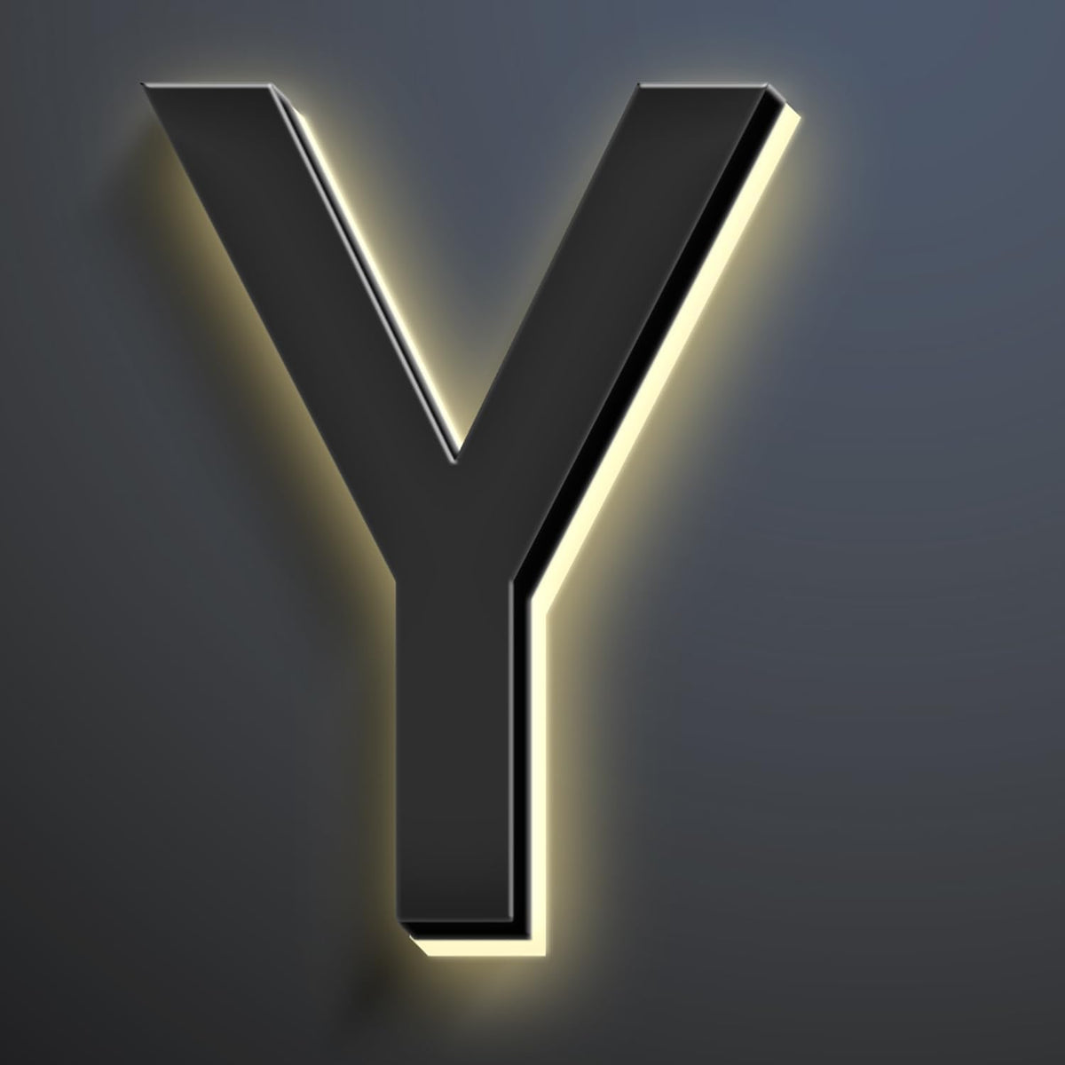 18 Inch Backlit LED Illuminated Home Address Numbers Modern Lighted Up House Numbers Stainless Steel Hand-Polished Waterproof For House Address Signs,Y