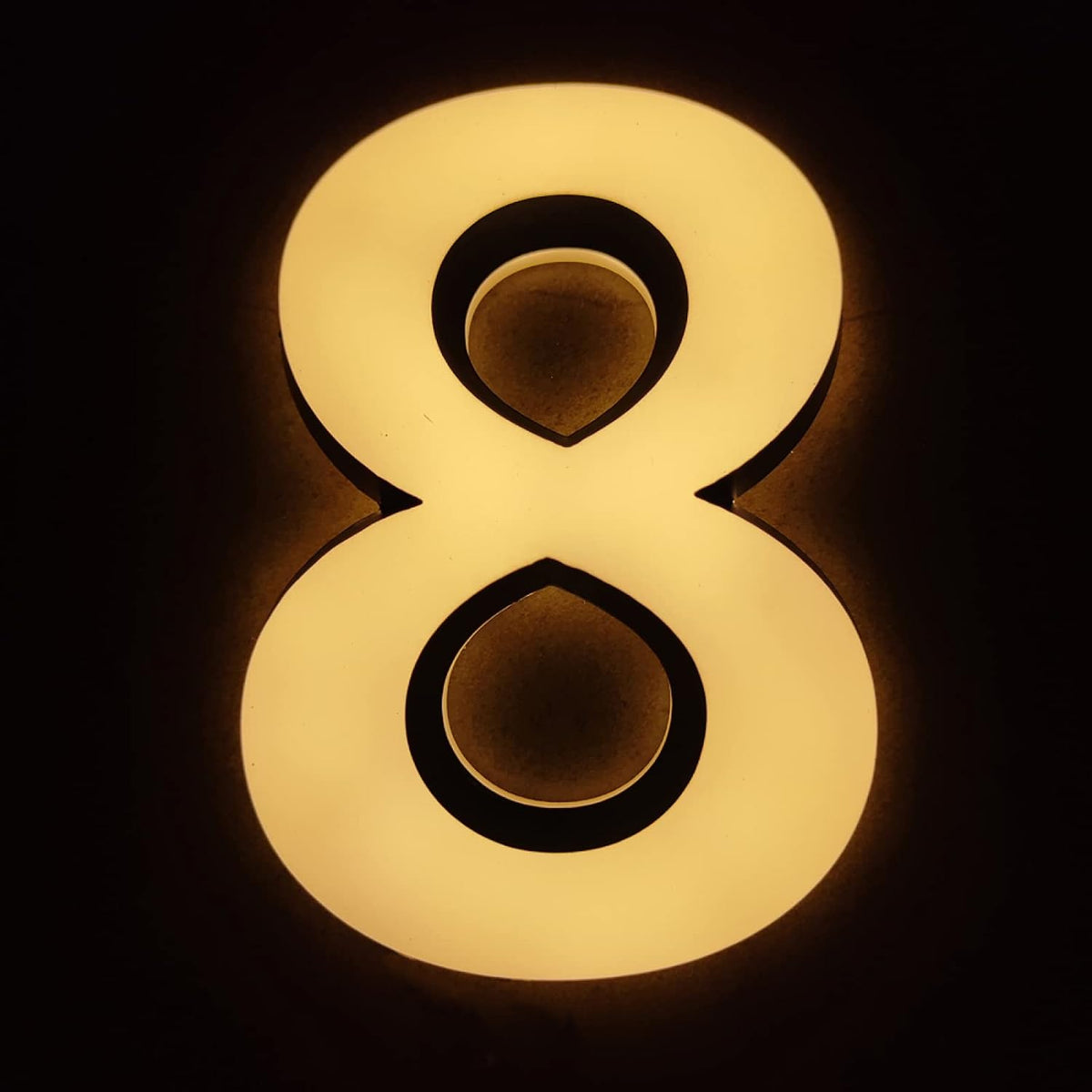 LED Address Number, Acrylic Backlit LED 3D Floating House Number, Lighted House Numbers, Illuminate LED Address Numbers For Outside, Street.,20 Inch,J