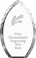 Crown Awards Custom Engraved Tear Drop Corporate Crystal Trophy Gift, 9' Tear Drop Personalized Award