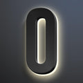 Illuminated House Address Numbers Signs, Stainless Steel,Up-Scale Modern Look, Backlit LED Illuminated Home Address Number, Lighted House Numbers For Outside,20 Inch/500mm,0