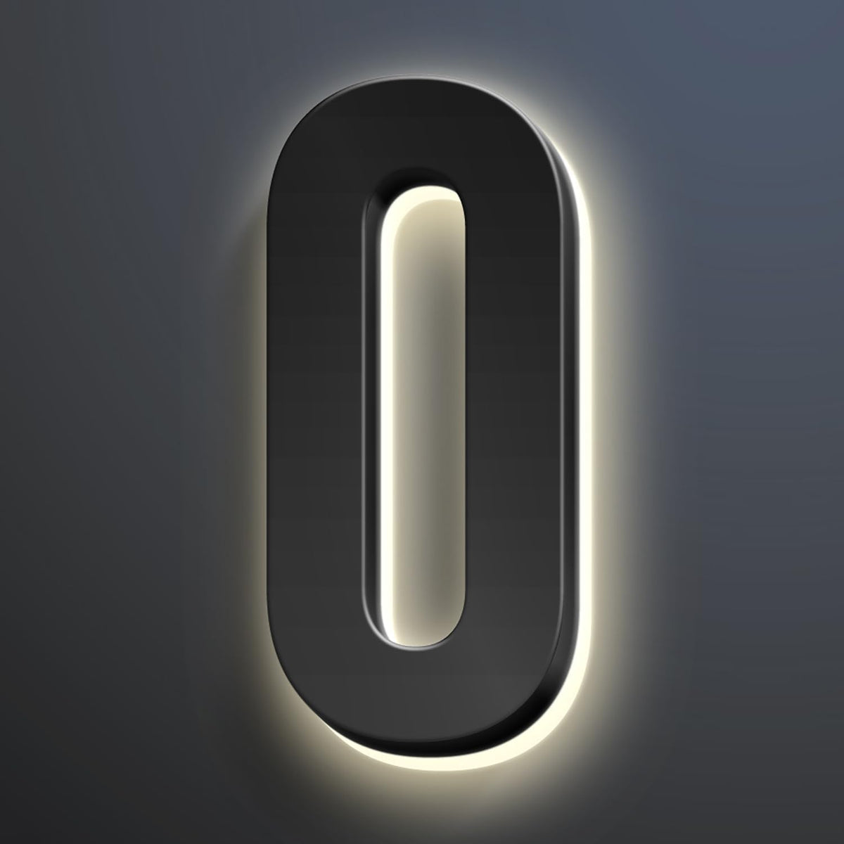 Illuminated House Address Numbers Signs, Stainless Steel,Up-Scale Modern Look, Backlit LED Illuminated Home Address Number, Lighted House Numbers For Outside,20 Inch/500mm,0