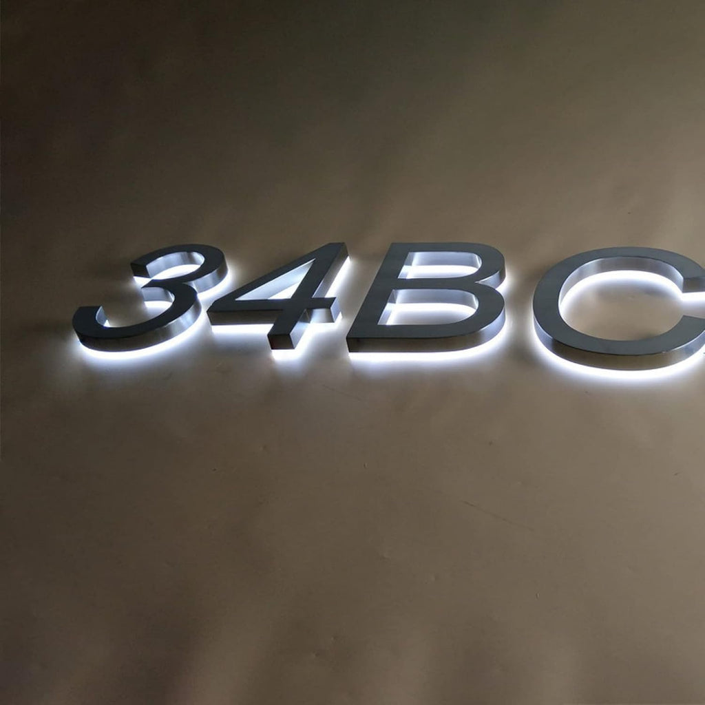 Lighted house numbers, Backlit Lighted LED House Numbers, 3D Floating Led House Plaque Number, Lighted Up House Numbers for Outside Modern.