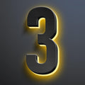 Illuminated House Address Numbers Signs, Up-Scale Modern Look, Backlit LED Illuminated Home Address Number, Stainless Steel Lighted House Numbers For Outside,20 Inch/500mm,3