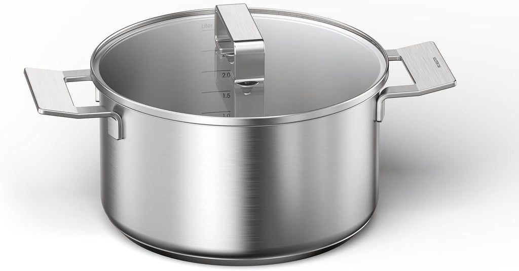 Bosch HEZ9SE040 Hob Accessories, 4-Piece Cookware Set: 3 Pots and 1 Pan, for Electric Hobs and Induction Hobs, Made in Germany