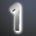 Backlit LED Illuminated House Numbers For Outside 18', Stainless Steel Modern Lighted Address Signs For Home, Illuminated Address Numbers, Brushed Silver, White Light,1